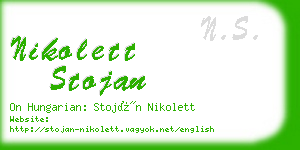 nikolett stojan business card